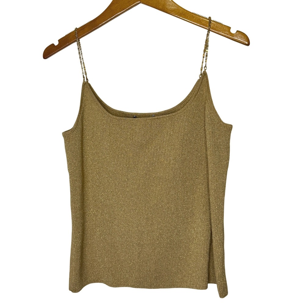 Kenar Gold Shimmery Cami Chain Straps Large